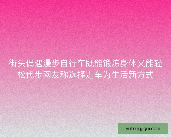 街头偶遇漫步自行车既能锻炼身体又能轻松代步网友称选择走车为生活新方式